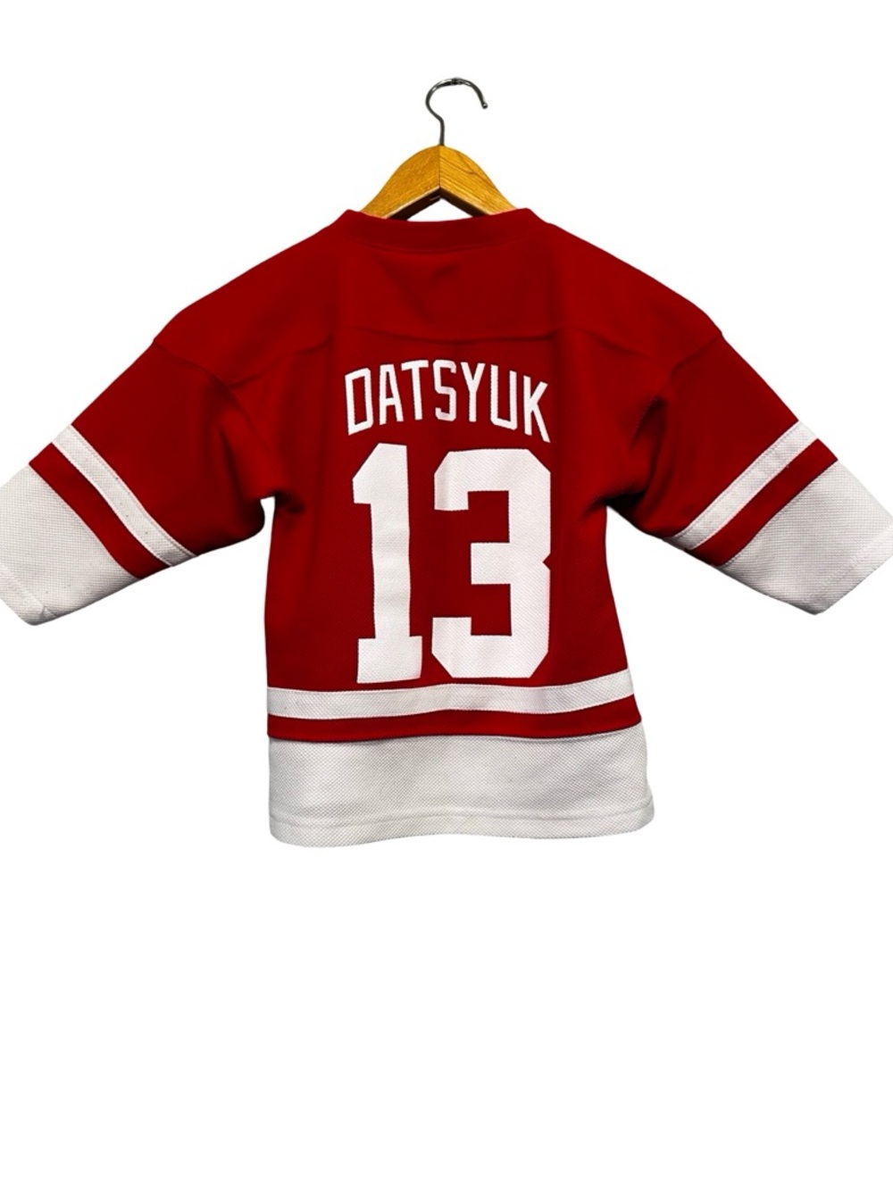 NHL Detroit Redwings #13 DATSYUK Jersey Size XS 4/5 Kids Hockey Sporty Red White